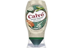 Calvé Salsa Yogurt, 250 ml, Salsa Yogurt con Panna Acida e Erba Cipollina, Ideale con Pesce, Verdure, Insalate e Piatti Estivi, Senza Glutine