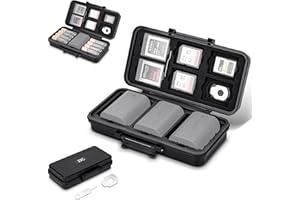 Wasserdichtes Kamera-Akku-Speicherkartenetui, Akku-Aufbewahrungsbox für 3 LP-E6/NP-FZ100/NPW235/EN-EL15/DMW-BLF19/BLX-1 Akkus oder 1 Li-Ion & 8 AA-Akkus, Multi-SD-Kartenhalter für 6 SD, 5 CFA, 6 CFB
