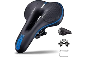 YOUNGDO Sillín MTB,Sillín de Bicicleta de Gel,Sillin Bici Montaña Ergonómico Asiento de Bicicleta Antiprostatico Cómodo y Transpirable para BMX,Bicicleta de Carretera,Bicicleta de Montaña,MTB