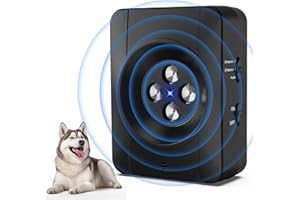 BUBBACARE Ahuyentador de Perros,Ahuyentador de Perros Potente,3 Ajustables Antiladridos para Perros,Dispositivo antiladridos,Recargable Anti Ladridos Alcance Efectivo 33FT,Repelente para Perros Pequeños Grande
