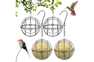 Darryy comedero pajaros Exterior, Bird Feeder, 4 comedero pajaros con 4 Ganchos, comederos para pajaros, Apto para jardín, Interior, Exterior