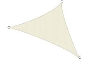 Sol Royal Voile d'Ombrage Triangulaire 5x5x7 m HDPE SolVision HS9 – Toile Ombrage Tissue Respirant & UV Protection Solaire Balcon, Piscine – Voile Jardin Terrasse Patio 500x500x700 cm Beige