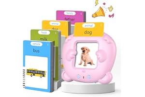 VISATOR Talking Flash Cards Toddler Toys For 2-6 Year Old Girls & Boys - Educational Gifts, Speech Therapy, Preschool Learning Resources, Montessori Interactive Toys - 224 Words For Kids Age 2+