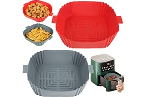 ‎YQL YQL Silikonform Heißluftfritteuse für Cosori/Philips, Wiederverwend Barsilikon Airfryer Zubehör Air Fryer Silicone Pot Kompatibel mit Ninja,Princess Airfryer 2 PCS