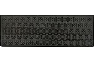 ‎E-FLOOR Nakładki na schody gumowe, wycieraczki dywaniki trepki maty nastopnice, ochrona schodów, solidne wytrzymałe, zewnętrzne, 73x24 cm czarny