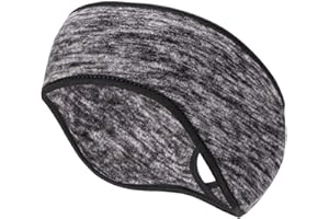 Oumers Fleece Ponytail Headband(1pc), Ear Warmer Polar Fleece Ear Muff Hair Band for Men and Women Winter Running Yoga Skiing Outside Sport