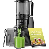 ZACHVO Slow Juicer Entsafter - 128mm Einfüllschacht, 300W Kaltpress-Technologie