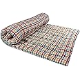 Deevine Craft Large Soft Cotton Multicolor Foldable Rollable Cotton Mattress (5X6 ft 5 KG)