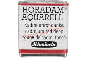 Schmincke - HORADAM® AQUARELL - aquarelle d'artiste très fine, 350 rouge cadmium foncé, 14 350 044, 1/2 godet