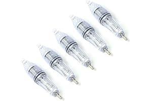 Piscorush LED Underwater Fishing Light 5pcs Deep Drop LED Light Attractants Waterproof Flashing Attractive Light Bait Lure Lamp Fish Tools 5 Colors 4.7“ 6.7“ (Multi Colour, 4.7“ 5PCS)