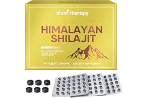 LAORICI Shilajit, Shilajit Original Himalaya Organic, High Dose Tablets, Rich in 60% Fulvic Acid and Over 85 Minerals, Practical as Resin Mould, 3000 mg Per Serving(Pack of 90)