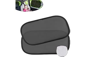May Huang 2 pièces Pare-Soleil de Voiture Bébé, Pare-Soleil Universel Voiture Enfants Fenêtre Latérale Protection UV Adsorption Electrostatique, Plus de 98% de Protection UV, 51 x 31 cm