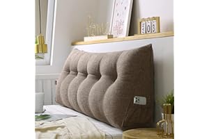 UIHECTA Keilkissen Zum Lesen, Abnehmbare Kopfteil RüCkenlehne, Dreieckiges Kopfteil Kissen, Positionierungs StüTzpolster, Keil Lendenkissen, FüR Tagesbett, Bett,02,180×50×20cm