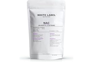 NAC (N-Acetyl Cysteine) Capsules 850mg - High Strength - High Potency Supplements - | UK Made | 30 Vegan and Vegetarian Friendly Capsules| GMO-Free | White Label Nutrition