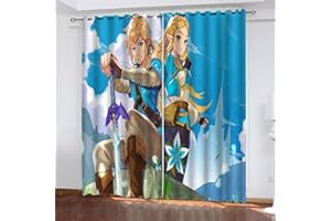 Fgolphd Zelda Lot de 2 Rideaux occultants, à œillets, pour Chambre d'enfant, 1,183 x 160 cm (l x h)