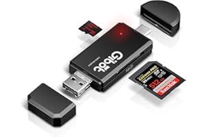 Gibot Lector de Tarjetas Tipo C y Micro USB OTG,a USB 2.0 SD,Adaptador Micro SD para Samsung,Huawei,Smartphone Android,Macbook y PC Portátil