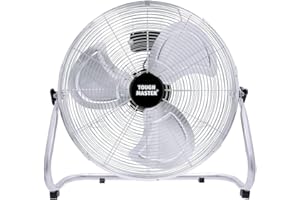 TOUGH MASTER Trommellüfter Industrieller Bodenventilator Hochgeschwindigkeit mit verstellbarem Kopfneigungswinkel für Zuhause, Gewerbe, Büro, Lager, Werkstatt, (20 Zoll)
