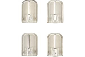 CINTACOR S.A. CINTACOR | Soporte adhesivo para Portavisillos Extensibles, Ganchos Barras de Cortina sin Taladrar. Accesorio para instalar tus cortinas sin hacer agujeros | 4 piezas | Transparente