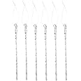 Kurt S. Adler 6-Piece Glass Twist Icicle Ornaments, 7.5-Inch