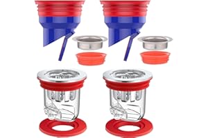 4 Piezas Valvula Antiolores Ducha WISIRENT, 2 Piezas 35-52mm Desague Antiolores 2 Piezas 33-50mm Tapon Ducha Olores, Desagüe Ducha Drenaje de Piso de Ducha Prevención Reflujo para Desagüe Suelo