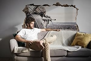 WMOLTDTM Army Sniper in The Military Photo Hole in Wall Sticker Wall Mural (35628515) (120cm x 80cm)