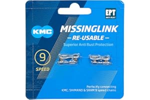 KMC 9 Speed EPT MissingLink, Dark Silver, Pack of 2