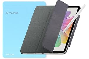 Paperlike Folio Case para iPad Pro 12.9" (2020/21/22) & iPad Air 13" (2024/25) - Funda Protectora Ligera y Delgada con Cargador para el Apple Pencil, Auto Sleep/Wake