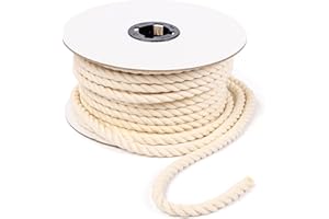 Shelver Natural Soft Cotton Rope, 8mm Thick Rope for Crafts and Macrame (20m)