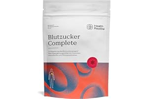‎HEALTHROUTINE Health Routine Blutzucker Complete mit Berberin & Chrom – 1er Pack Blutzucker Komplex, Natürliche Blutzuckerregulierung mit Reducose, 60 Kapseln Berberine 500mg und Chrom Tabletten zur Unterstützung