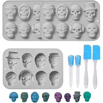 PRETYZOOM Halloween Eiswürfelform – Skelett & Totenkopf Silikon-Form Für Eis, Kekse & Schokolade