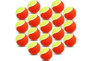 FINGER TEN Kids Tennis Balls Soft Elastic Low Compression Stage Pressureless Bulk Training Tool Color Orange for Outdoor Youth Beginner Practice