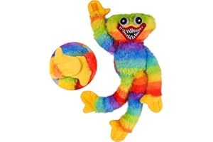 PIUCRTY Wuggy Arcobaleno Plush Doll Big Smiling Plushie Toy Cute Smile Friendly Peluche Happy Animali Action Plushie Figure Friendly Calendario dell'Avvento Regalo per bambini