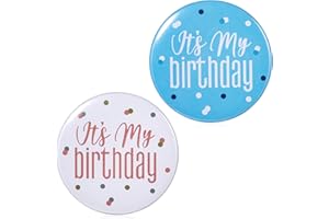 YQQYG 2PCS Its My Birthday Pin, Birthday Button Badge Pins for Party Decorations Unisex