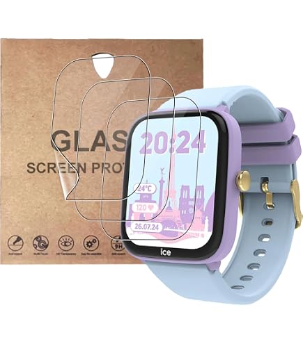 3 Protecteurs Écran TPU Ice-Watch ICE Smart 2.0 1.2" – Anti-Rayure, Auto-Cicatrisant, Installation Facile Sans Bulles