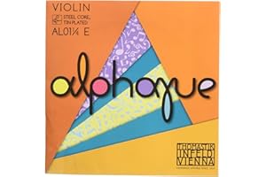 Thomastik cuerda suelta para violín alphayue 1/4, escala 260mm/10.2" cuerda mi núcleo de acero estañado.