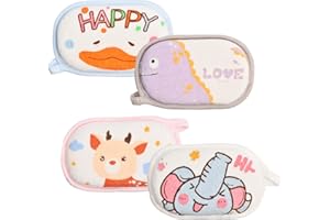 Cozlly 4PCS Soft Cotton Baby Sponges - Bath Wash Sponge Set for Newborns to Toddlers
