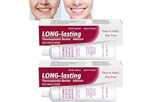 NBOFOL 28g*2Thermo/plastic Denture Adhesive,Denture Repair Kit,Tooth Repair Kit,Secure Den-ture Adhesive,Den/tal Glue for Teeth,Den/tal Re/pair Ki/t,Tooth Glue,Dentu/re Gl/ue,Den/ture Silicone Reline K/it