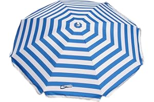 Shelta Australia 180 cm Beach Umbrella Noosa, Blue and white striped