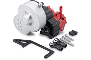 AXspeed Caja de cambios de aluminio Caja de transmisión completa con engranaje para 1/10 Axial SCX10 RC Car