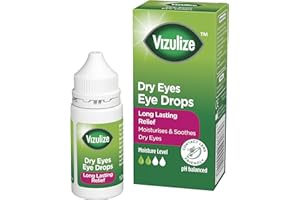 Vizulize Dry Eyes Eye Drops 10ml - Long Lasting Relief, Moisturizes & Soothes Dry Eyes