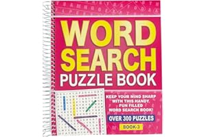 WF Graham Wordsearch Puzzle Book - Spiral Bound Brain Teasers Travel Puzzles Book with over 300 Puzzles - BUMPER SIZE - Adult Activity - Mind Excersise - Word Games - ONE BOOK SENT AT RANDOM