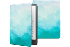 MoKo Coque de Protection Compatible avec 6.8 Pouces Kindle Paperwhite 11e Gén (Modèle 2021), Étui Pliable pour Kindle Paperwhite Édition Signature Tablette, Auto Réveil/Veille, Bleu & Vert