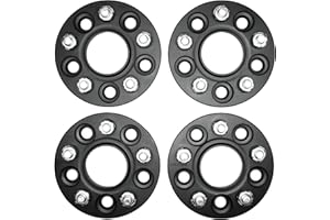 WINCHMAX 20mm Anodised Aluminium Hub Centric Wheel Spacers. PCD 5 x 108, Thread 12 x 1.5mm, Centre Bore: 63.4mm. 4 x 20mm Spacers in Black to Fit Ford Focus MK2, MK3, RS, ST. T4