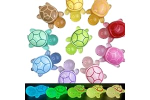 CUOFOL 100pcs Mi/ni Tur/tles,Luminous Tiny Sea Turtles,Tiny Turtle Toys Mini Resin Animals,Mini Luminous Turtles Resin,Multicoloured Small Cute Turtle Re/sin Charms Mini Figure for DIY,Suitable for All
