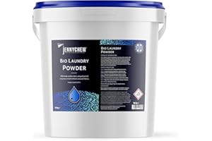 JENNYCHEM INDUSTRIAL CHEMICALS 10KG Bio Washing Powder – Bulk Laundry Detergent for Brilliant Whites & Colours – Tough on Stains, Gentle on Clothes – Suitable for Commercial & Home Use – Fresh Clean Scent