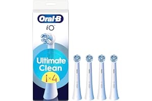 Oral-B iO Series Ultimate Clean, Original Replacement Round Brush Heads, with Crisscross Bristles for Advanced Deep Cleaning and Plaque Removal, Designed for Oral-B iO Electric Toothbrushes, 4