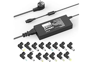 ETSSEMBO 90W Universal Cargador Portátil Compatible con Lenovo ASUS DELL HP Acer IBM Toshiba Samsung Sony Fujitsu Gateway Notebook Ultrabook Chromebook Alimentación AC Adaptador Cord con 16 Puntas