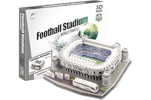 Georgie Porgy 3D Estadio de Fútbol Puzzles Juguetes de Construcción Conjuntos (Estadio Bernabeu 160pcs)