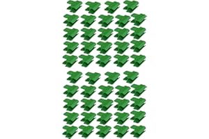 DRYEN Lot de 48 colliers de serrage pour tuyau de jardin, accessoires de film d'abri de jardin, diamètre extérieur 16 mm, piquets pour plantes, clips en plastique pour serre, Vert