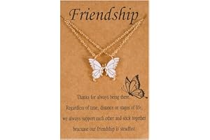 RIXERKOC Collar de la Amistad BFF Collar para 2 Regalos para Niñas Collar Joyería Larga Distancia Cumpleaños Navidad Regalos para Mujeres Niñas Hermanas